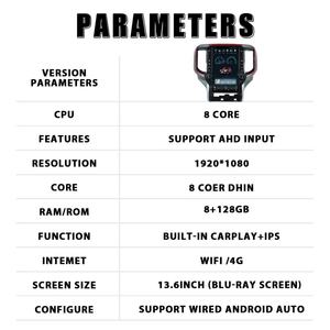 Autoradio Android 12 de 13,6 pouces pour Dodge RAM 1500 2500 2019-2023, navigation GPS automatique, lecteur multimédia, unité CarPlay sans fil - Product Image 6