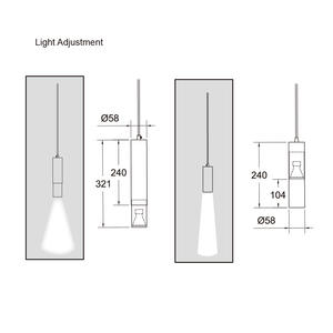 NewThingLine Suspension tubulaire longue et petite, réglable en hauteur, design minimaliste nordique GU10 pour îlot <span class=keywords><strong>de</strong></span> <span class=keywords><strong>cuisine</strong></span>, chambre, bar, table - Product Image 5