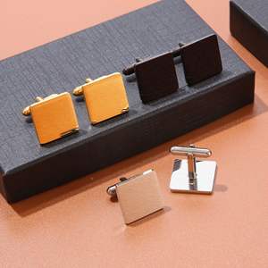 Plain Cufflinks Custom Engraved Personalized <b>Groomsmen</b> Square Cuff Link for Groom Husband Men Gift <b>Box</b> - Product Image 2