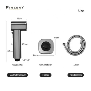 PINEBAY, хорошее качество, регулируемое давление воды, биде, туалет, душ, ванная комната с легким управлением, женский ручной набор распылителя для биде - Product Image 6