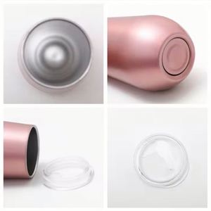 Vasos de Viaje para Cerveza, Vino y Café de 6oz, Diseño Mate en Blanco, Negro, Dorado y Rosa, con Colores Cambiantes, Personalizables con Logotipo - Product Image 4