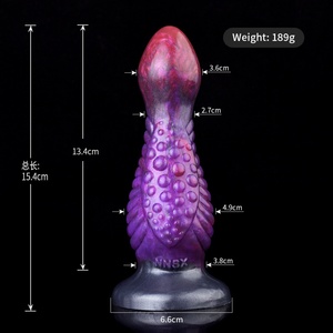 Silicone Anal Beads With Sucker Small <b>Dildo</b> Bumpy Stimulate Butt Plug for Beginners Multi Color Sex Toys for Women Men - Product Image 3