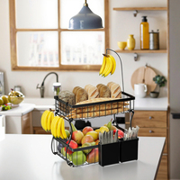 Panier de rangement pour fruits et légumes en métal durable de haute qualité, écologique, pour la cuisine et la salle à manger