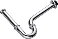 Tuyau P-Trap en laiton chromé 1-1/4 "Kit de vidange de déchets d'évier à hauteur réglable Design moderne pour salle de bain et cuisine