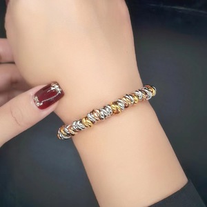 Aretas 2023 Pulsera de cuentas de cadena gruesa Joyería única para hombres y mujeres Chapado en oro Acero inoxidable de 18 quilates con perla de diamante Principal - Product Image 6