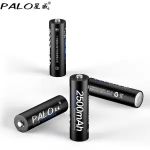 Palo marcas bateria AA recarregável 1.2v 2500mah NI-MHbattery para microfone KTV