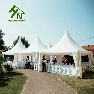 美丽的设计凉亭宝塔帐篷白色豪华活动帐篷天篷花园帐篷钢架