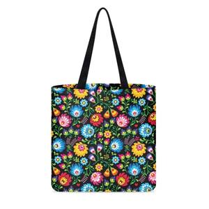 POD Dropship señora bolso mexicano flor patrón chica bolso de hombro personalidad Impresión de doble cara bolso de compras para mujer - Product Image 1