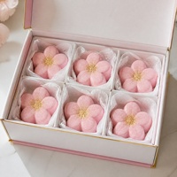 Bombe de bain pétillante en forme de fleur de pêche faite à la main, avec paillettes scintillantes, pour une relaxation spa, lot de 6 pièces, personnalisable OEM ODM 100g