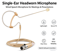 Microphone filaire beige ZD-1730 à condensateur omnidirectionnel avec prise XLR 3,5 mm, léger et anti-bruit pour la scène et l'enseignement