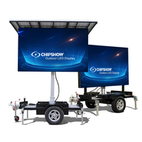 Remorque solaire avec écran d'affichage LED, dispositif de levage à panneau solaire, haute luminosité Mobile extérieur