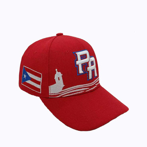Nuovo Cappellino da Baseball 2027 a 6 Pannelli con Ricamo <span class=keywords><strong>PR</strong></span>, Strutturato, Bandiera di Porto Rico - Product Image 2