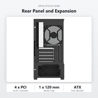 Boîtier d'ordinateur de jeu M-ATX personnalisé avec alimentation OEM à montage inférieur, verre trempé sans pilier à 270 degrés, vue panoramique sur la mer