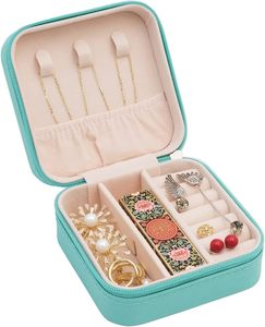 Boîte à bijoux de voyage en cuir PU multifonctionnelle, portable, multicolore, avec logo personnalisable, vente chaude, rangement exquis pour bijoux - Product Image 4