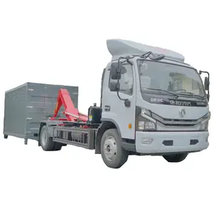 Dongfeng truk kargo pengangkat kait 4x2 5 ton, truk kargo dengan wadah yang dapat dilepas