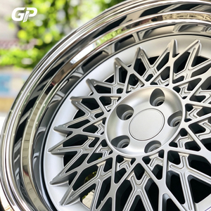 ล้อฟอร์จ 6061-T6 ขอบเงินขัดเงา ดีไซน์เรโทร สำหรับ BMW E30 <span class=keywords><strong>E36</strong></span> M3 Mercedes <span class=keywords><strong>W124</strong></span> ขนาด 18-22 นิ้ว 5x112 5x120 - Product Image 4