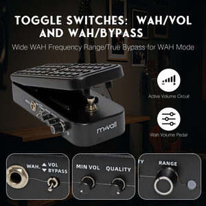 Pedal de Efectos para Guitarra Movall MP-120, Tamaño Grande, Clásico, Negro, Aluminio/Aleación, Certificado CE, RoHS, FCC, <span class=keywords><strong>Wah</strong></span> y Volumen - Product Image 5