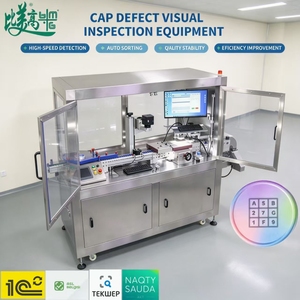 Máquina de marcado láser con alimentación automática de tapas para botellas, alta velocidad, visión OCR, marcado láser UV y rechazo de productos defectuosos - Product Image 1