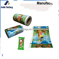 Sac de congélation personnalisé en plastique laminé imprimé en gravure coloré Anda pour sucettes glacées