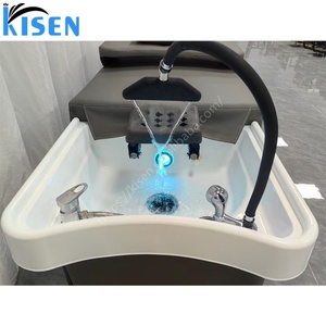 KISEN Équipement de salon japonais moderne : Lit de lavage capillaire avec bassin de spa pour hydrothérapie et massage - Product Image 4