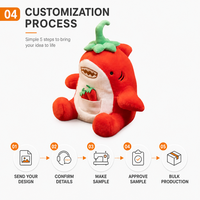 Boneka Hiu Cabai Merah Custom Langsung dari Pabrik, Isian Kapas, Kain Super Lembut - OEM/ODM untuk Merek Label Pribadi, Pesanan Grosir