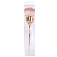 Porte-brosse de maquillage en poils naturels, un jeu de brosses à poudre ample, blush, petite fleur et cheveux doux