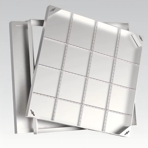 Tapas de alcantarilla invisibles de acero inoxidable 304 personalizables y resistentes a la corrosión, con marco de acero inoxidable y placa base galvanizada - Product Image 1