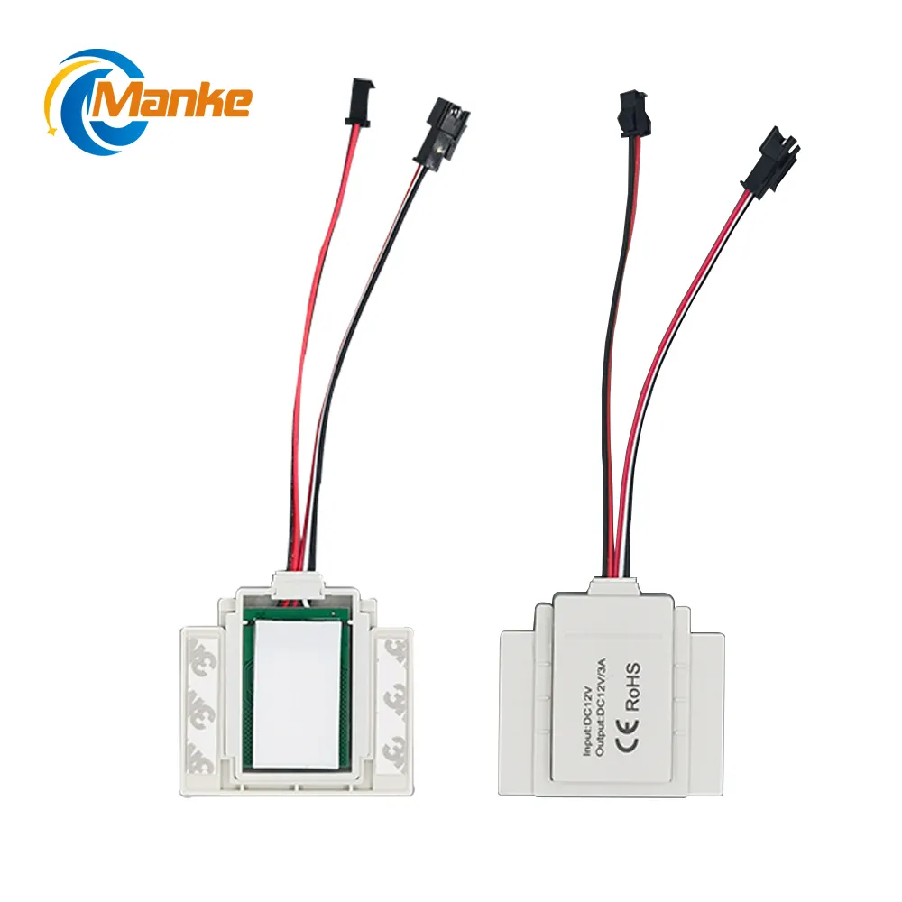 Customizable 12V Single Key Smart Touch Sensor Switch Tricolor Inductive for LED Mirror Stepless Dimming