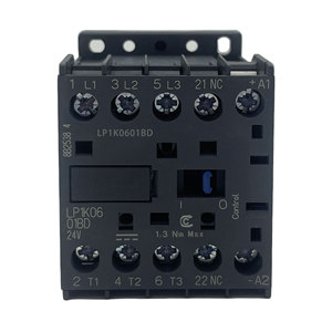 Contactor de bobina CC de 3 polos LP1K0601BD 100% nuevo y original, 24 VCC 6 A, auxiliar 1 normalmente cerrado, en stock - Product Image 2