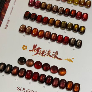 Set de 26 Colores de Esmalte de Uñas en Gel Efecto Ojo de Gato Rojo, Gel Magnético Otoño-Invierno con Tabla de Exhibición para Salón - Product Image 5