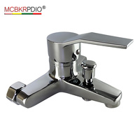 Nouveau Mitigeur Mural Zinc Robinet de Bain Douche Eau Chaude et Froide pour Salle de Bain