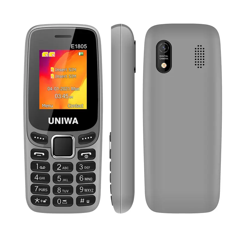 UNIWA E1805 1.77 Inch Wireless Radio USB Type-C Port for Europe Dual SIM Card Dual Standby Simple Mobile Phone