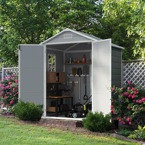Factory <span class=keywords><strong>Outlet</strong></span> Garden Sheds Resistencia a la intemperie Cobertizo de almacenamiento de plástico fácilmente ensamblado 8x8ft - Product Image 6