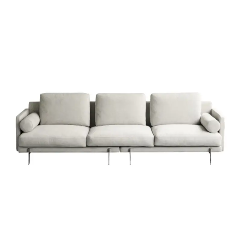 Nordic white sofa couch set living room modern Japanese style 4 seat fabric sofa furniture customs real leather sofa set
