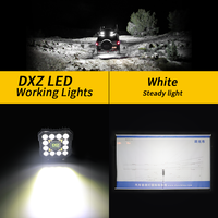DXZ 4C-BQ-F Vente en gros, lampe de travail LED étanche IP68, 2400LM, 9-36V DC, faisceau spot, portée de 189m, lampe de conduite tout-terrain