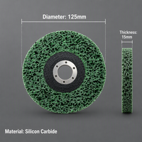 Disque à bande vert en carbure de silicium REX 125 mm x 22 mm, disque de ponçage poly pour l'élimination de la peinture et de la rouille sur le métal, ISO9001