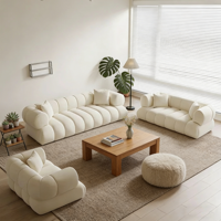 Ensemble de canapés modulaires en tissu moderne, couleurs personnalisables, design écologique, rembourrage confortable, pour appartement, centre commercial, hôtel
