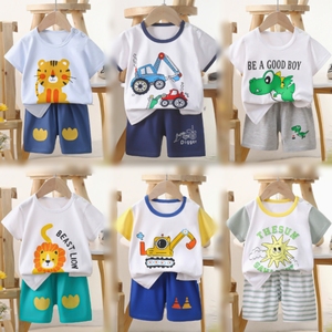 Kids Clothing Stock Lot Wholesale Mixed <b>Bundle</b> Boys Girls Toddler Summer Sets T-Shirt Shorts Pajamas Romper Bulk Apparel - Product Image 5