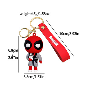 QY Movie Character 3D PVC Keychain Cartoon Doll Pendant <b>Key</b> <b>Ring</b> Wrist Lanyard <b>Car</b> Bag Hanging Accessory - Product Image 5
