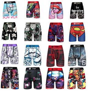 Sous-vêtements de sport pour hommes, <span class=keywords><strong>boxer</strong></span> en tricot imprimé, design streetwear américain, pour le sport, la course à pied, la boxe, ODM - Product Image 1