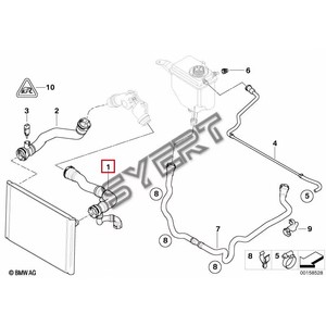 Manguera de Refrigeración del Motor 17127519256 para BMW E60 520I M54 E61 525I 530I 2005, Tubo Superior e <span class=keywords><strong>Inferior</strong></span> del Tanque de Refrigeración, Manguera de <span class=keywords><strong>Entrada</strong></span> de Aceite - Product Image 2