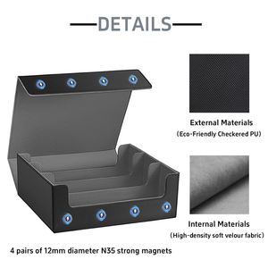Boîte de rangement pour cartes FX Large Card Deck Box, capacité de 1800+ cartes à collectionner, 3 rangées, compatible avec les cartes Commander Magic the Gathering - Product Image 4