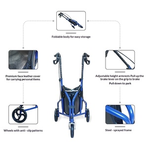Customizable Multifunctional Mobility Scooter for Seniors, Portable 3-Wheel Walking Aid & <b>Rollator</b> <b>Walker</b> - Product Image 1