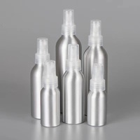 Bouteille pulvérisateur en aluminium avec logo personnalisé, impression argentée, 100 ml, 200 ml, bouteille en métal vide