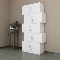 Armoire de classement industrielle en métal blanc facile à assembler avec tiroirs pour bureau à domicile et atelier – Rangement personnalisé