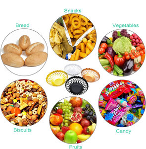 Metal Countertop Fruit <b>Basket</b> Bowl Large Round Decorative Table Centerpiece <b>Stand</b> for Fruit <b>Vegetables</b> Bread Candy Nuts - Product Image 5