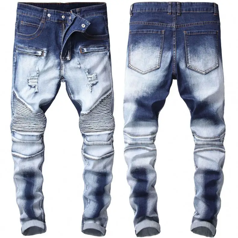 Pantalon Camuflado Stretch Denim Stof Skinny Jeans Heren