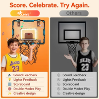 Panier de basket électronique portable d'intérieur personnalisé avec son et lumière, tableau de scores interactif, mini panier OEM