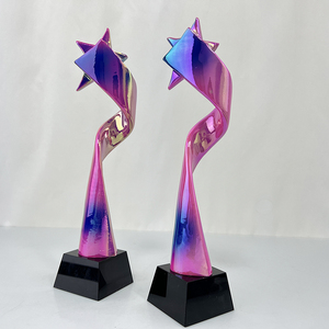 Bán buôn tùy chỉnh màu sắc in ấn tùy chỉnh tinh thể nhựa Trophy tùy chỉnh đầy màu sắc pha lê danh hiệu MH-NJ0206 - Product Image 6