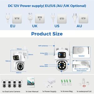 Système de sécurité domestique. Avec DVR, 5 ports LAN, 5 caméras PTZ, système solaire CCTV Duahua 8 canaux avec système de concentrateur (PG105-D), alarme à batterie. - Product Image 6